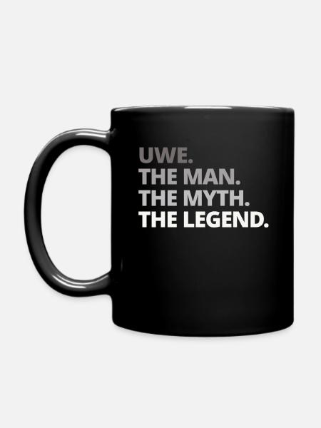 Uwe Spruch Geschenk - Tasse einfarbig - Schwarz
