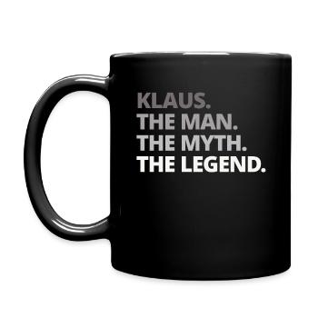 Klaus name saying gift - Full Colour Mug - black - Left