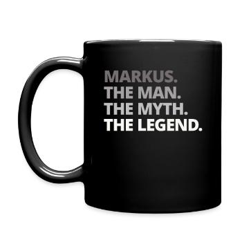 Markus name saying gift - Full Colour Mug - black - Left