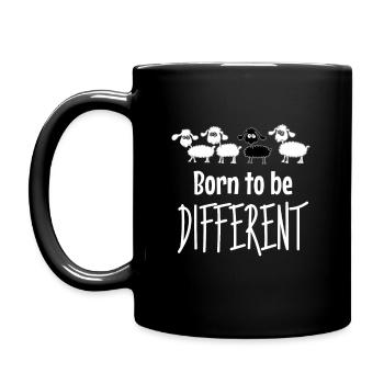 Né pour être différent. Mouton noir - Mug uni - noir - Gauche