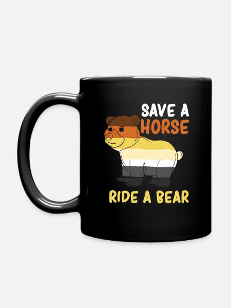 Sauver une balade à cheval un ours Gay Pride - Mug uni - noir