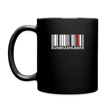 Barcode Strichcode Unbezahlbar einzigartig - Tasse einfarbig - Schwarz - Links