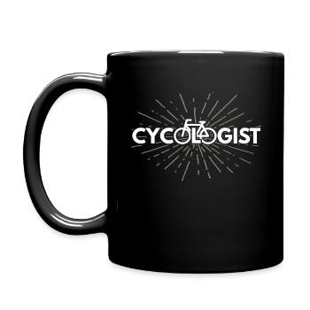 Cycologist - Funny Cycling - Full Colour Mug - black - Left