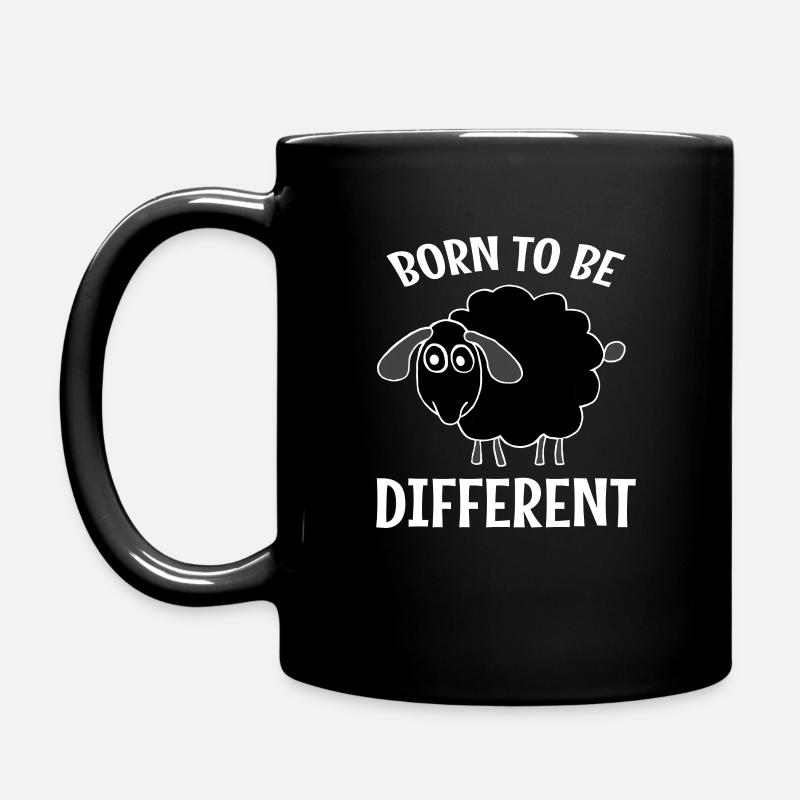 Né pour être différent. Mouton noir - Mug uni - noir