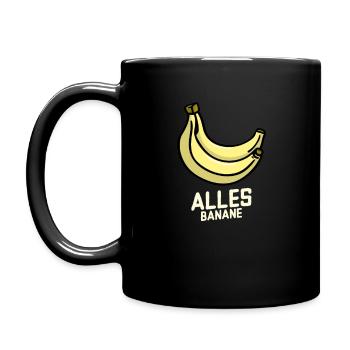 Alles Banane! Bananen vegan - Tasse einfarbig - Schwarz - Links