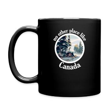Canada Wild Wilderness Adventure Outdoor Nature Canada - Full Colour Mug - black - Left