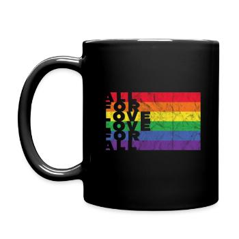 Alle für Die Liebe Liebe für alle - Gay Pride - Tasse einfarbig - Schwarz - Links