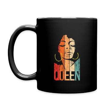Black Queen Afro Woman Mois de l'histoire des Noirs 2020 - Mug uni - noir - Gauche