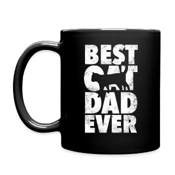 Meilleur papa de chat de tous les temps Kitty Silhouette Fête des pères - Mug uni - noir - Gauche
