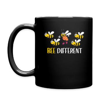 Be different - be yourself - Abeilles Bee Proverbes - Mug uni - noir - Gauche