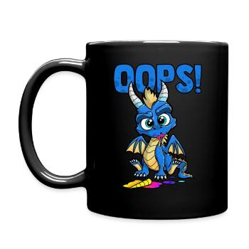 Oops! Mon dragon a mangé votre licorne Funny Kids Teens - Mug uni - noir - Gauche