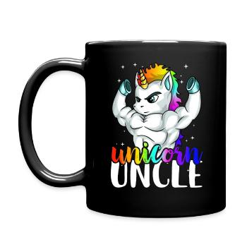Einhorn Onkel Onkelcorn entwirft für Männer Manly - Tasse einfarbig - Schwarz - Links
