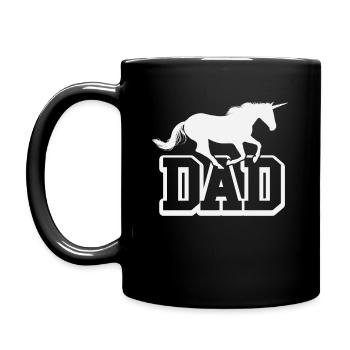 Graphique de conception Licorne Papa - Mug uni - noir - Gauche