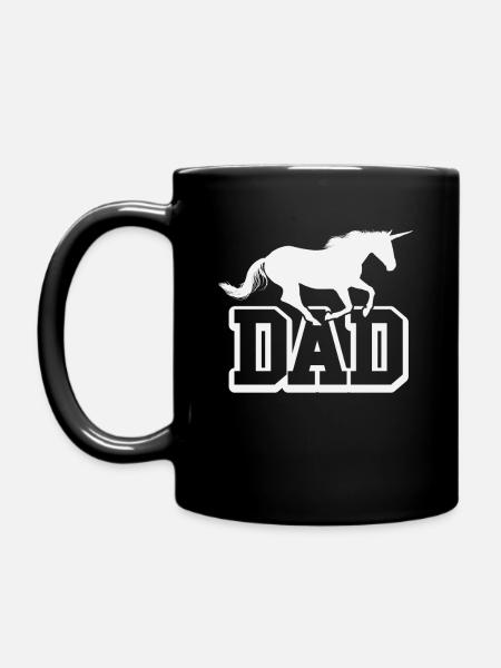Graphique de conception Licorne Papa - Mug uni - noir