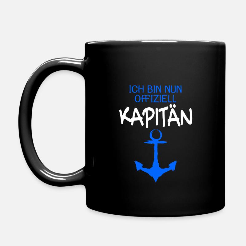 Führerschein Boot Kapitän Motorboot Geschenk - Tasse einfarbig - Schwarz