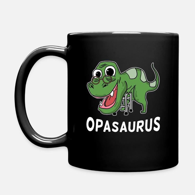 Grandpasaurus Opasaurus Opa Dinosaurier Geschenk - Tasse einfarbig - Schwarz