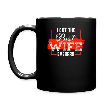 J'ai la meilleure femme Everrrr imprimer pour fier - Mug uni - noir - Gauche