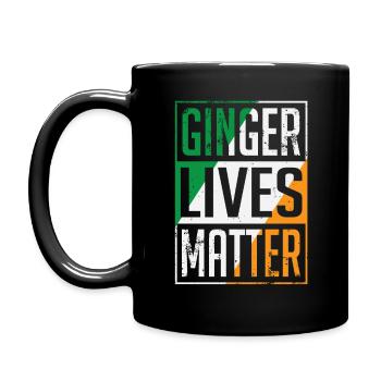 Ginger Lives Matter Drapeau irlandais St Patricks Day - Mug uni - noir - Gauche