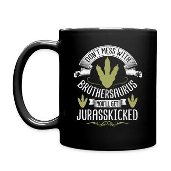 Brothersaurus Jurasskicked Brother Saurus Boys - Mug uni - noir - Gauche