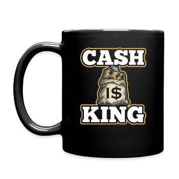 Cash Is King Dollar Money Bag Entrepreneur - Mug uni - noir - Gauche