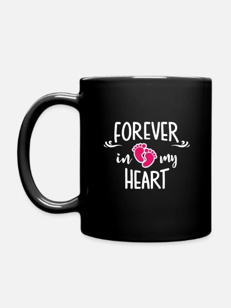 fille morte bébé amour coeur tristesse adieu mort - Mug uni - noir
