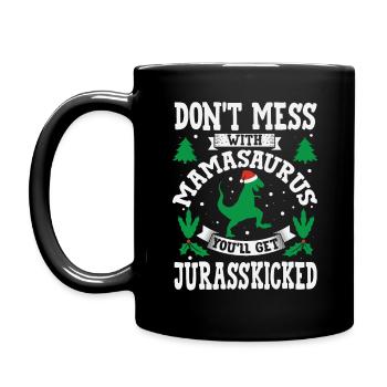 MamaSaurus Jurasskicked Mama Saurus Maman Maman - Mug uni - noir - Gauche