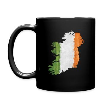 Ireland - border in national flag - Full Colour Mug - black - Left