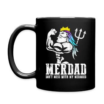 Merdad Dont Mess With My Mermaid Strong New Mer - Full Colour Mug - black - Left