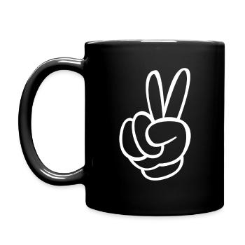 Peace freedom love peace sign icon - Full Colour Mug - black - Left