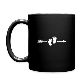 Bébé pieds fiers grand-mère et grand-père Design pour - Mug uni - noir - Gauche