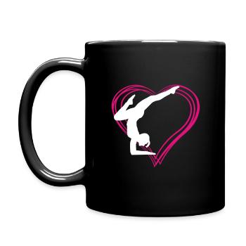 Gymnastique en coeur - cadeau de gymnaste coloré - Mug uni - noir - Gauche