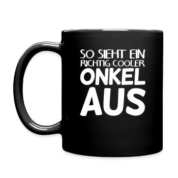 Onkel - Tasse einfarbig - Schwarz - Links