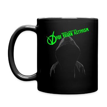 v for vegan activism (activiste) - Mug uni - noir - Gauche