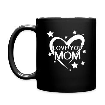 Muttertag Ich liebe dich Mama - Tasse einfarbig - Schwarz - Links