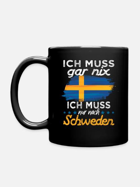 Schweden Skandinavien Stockholm Schwedenurlaub - Tasse einfarbig - Schwarz