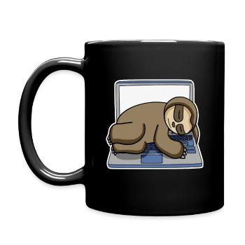 Paresseux bureau drôle Détente - Mug uni - noir - Gauche