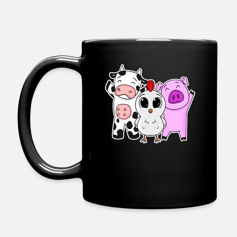 Jolie ferme animaux - Mug uni - noir