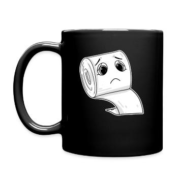 Klopapier Meme lustig - Tasse einfarbig - Schwarz - Links