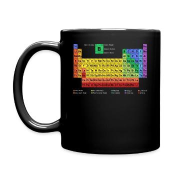 Tableau périodique des éléments nouveau avec description - Mug uni - noir - Gauche