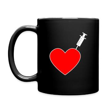 Vaccination - I am vaccinated - Full Colour Mug - black - Left