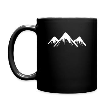 Berg Gipfel Berge - Tasse einfarbig - Schwarz - Links