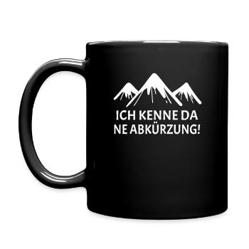 Ich kenn da ne Abkürzung - Tasse einfarbig - Schwarz - Links