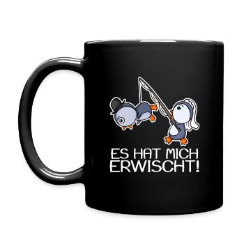 Es Hat Mich Erwischt! Junggesellenabschied - Tasse einfarbig - Schwarz - Links