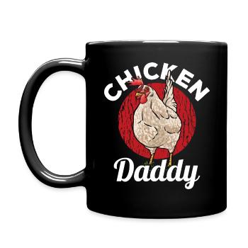 Poulet Papa I - Mug uni - noir - Gauche