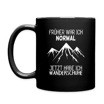 Wandern Bergsteiger - Tasse einfarbig - Schwarz - Links
