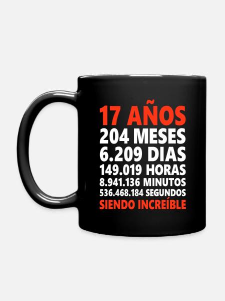 17. Geburtstag Spanien Spanisch Spruch Geschenk - Tasse einfarbig - Schwarz