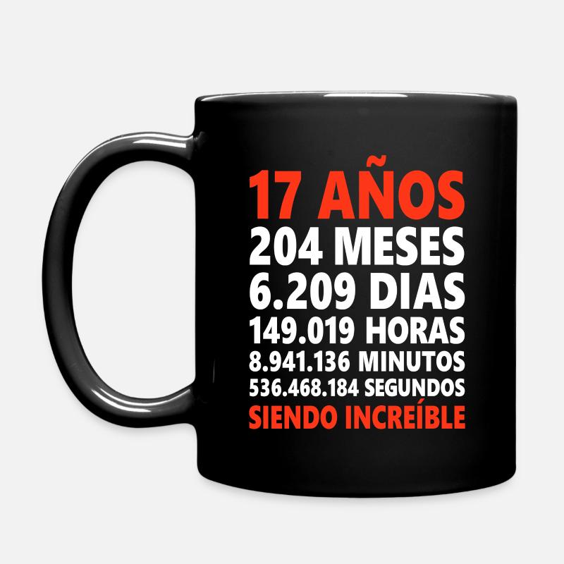 17. Geburtstag Spanien Spanisch Spruch Geschenk - Tasse einfarbig - Schwarz