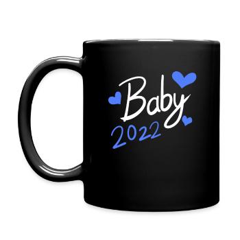 Cadeau de bébé 2022 - Mug uni - noir - Gauche