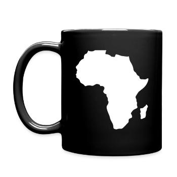Africa continent map white - Full Colour Mug - black - Left
