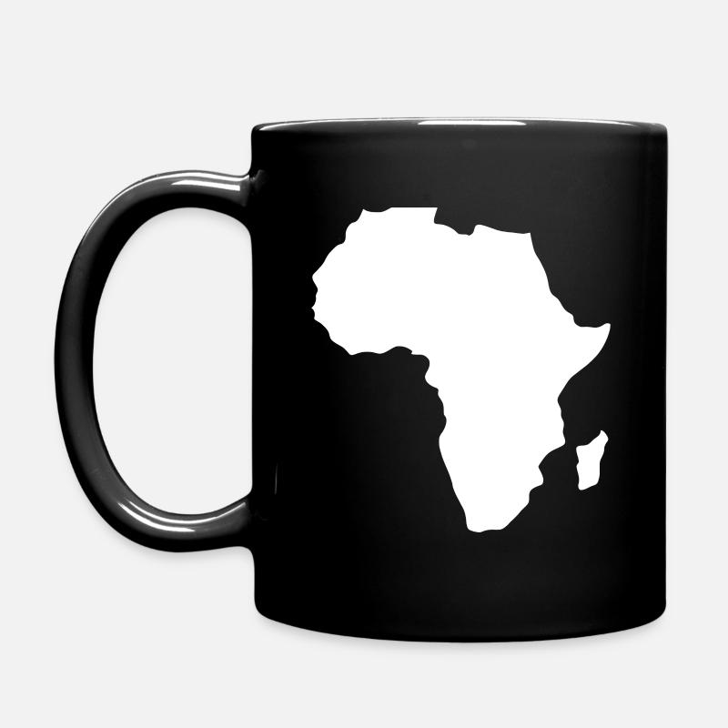 Africa continent map white - Full Colour Mug - black